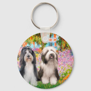Beardie Pair 2 - Garden Key Ring