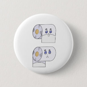 Beards and Mullets Toilet Paper Funny 6 Cm Round Badge