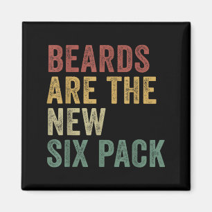Beards Are The New Six Pack Funny Bearded Men  Magnet