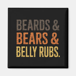 Beards Bears Belly Rubs LGBTQ Gay Pride Ally Magnet