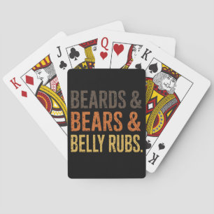 Beards Bears Belly Rubs LGBTQ Gay Pride Ally Playing Cards