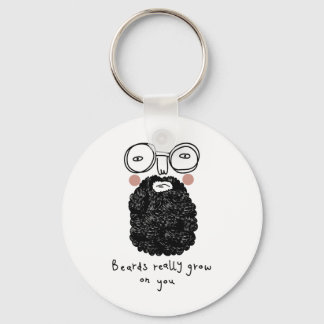 Beards really grow on you key ring