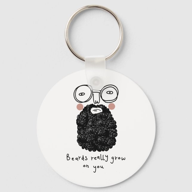 Beards really grow on you key ring (Front)