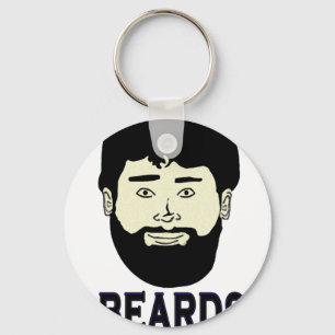 BEARDS - They grow on you Key Ring