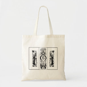 Beardsley Angels Monogram Tote Bag