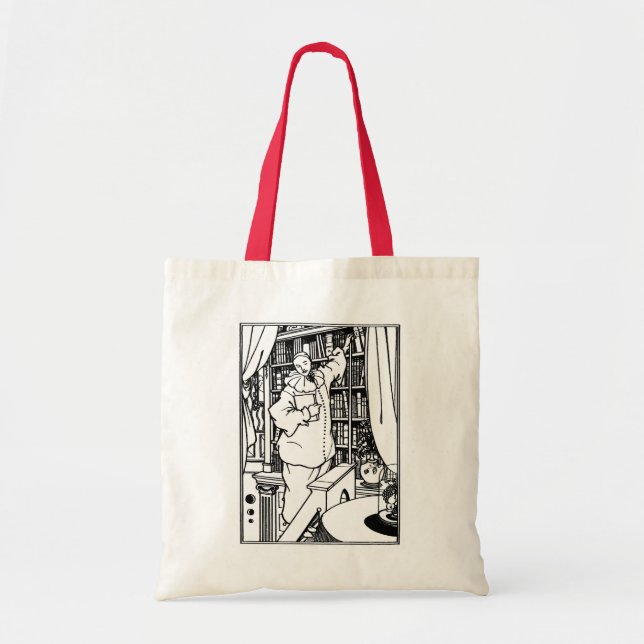 Beardsley Illustration: Pierrot's Library Tote Bag (Front)