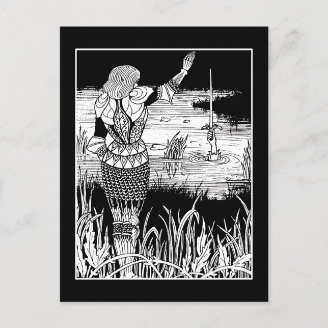 Beardsley Knight Excalibur Post Card (Front)