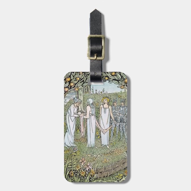 Beardsley: Morte D'Arthur Luggage Tag (Front Vertical)