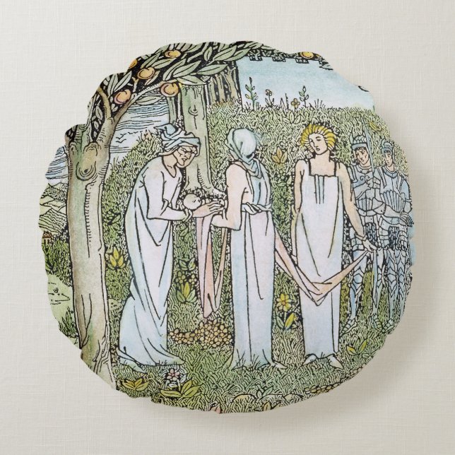 Beardsley: Morte D'Arthur Round Cushion (Front)