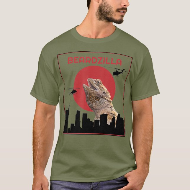 Beardzilla Bearded Dragon Funny tshirt (Front)