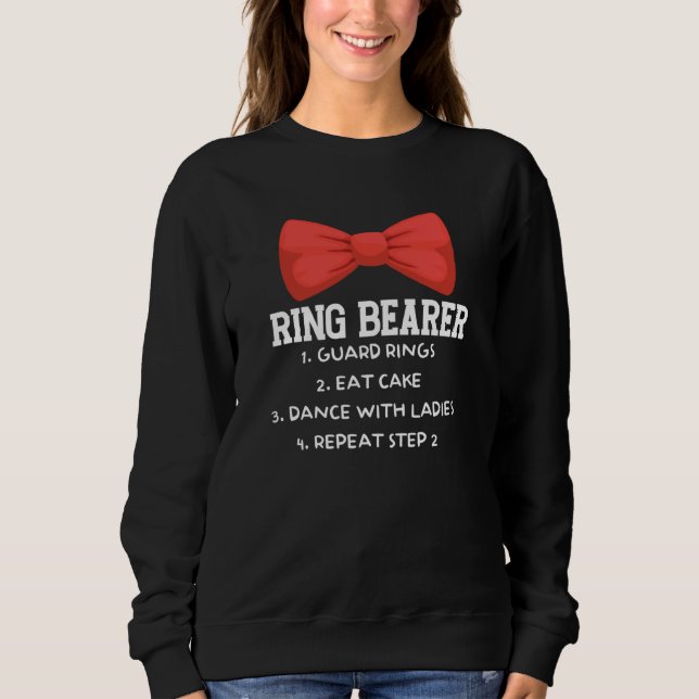 Bearer Ring Guard Rings Eat Cake Wedding Marriage  Sweatshirt (Front)