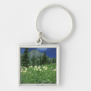 Beargrass at Eunice Lake, Mt. Rainier NP, WA, Key Ring