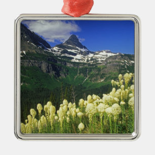 Beargrass at Logan Pass in Glacier National Park Metal Tree Decoration