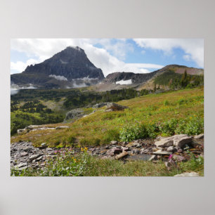 Bearhat Mountain and Glacial Stream Poster