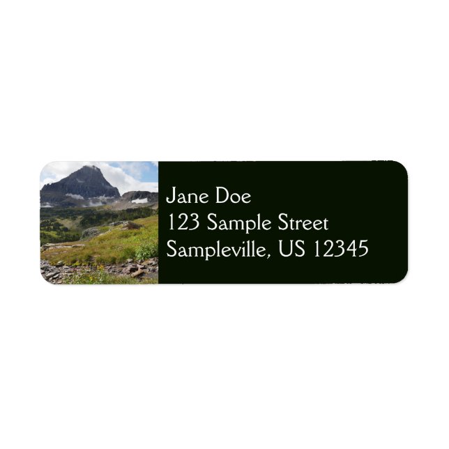 Bearhat Mountain and Glacial Stream Return Address Label (Front)