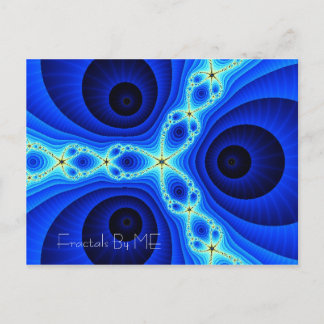BearHeadsStarFishEyes1, Fractals By ME Postcard