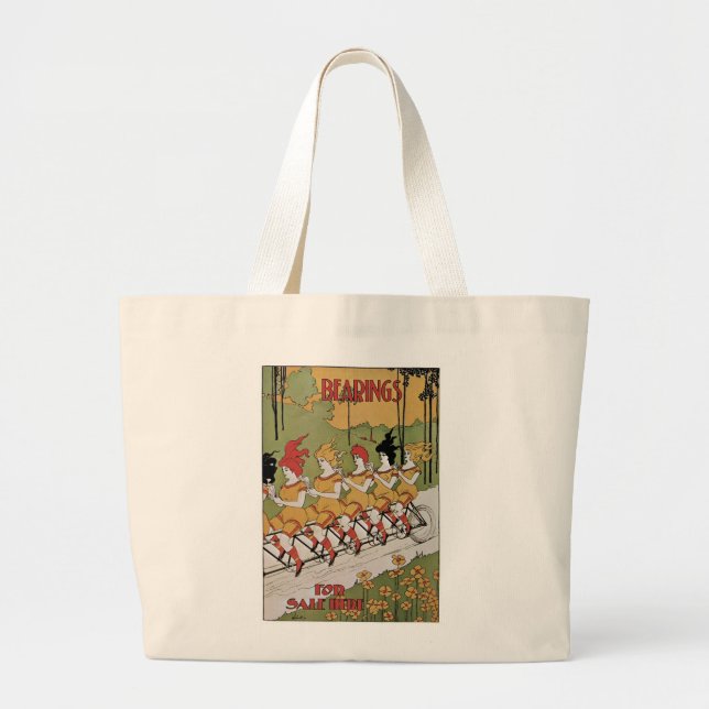 Bearings Bicycle Poster Large Tote Bag (Front)