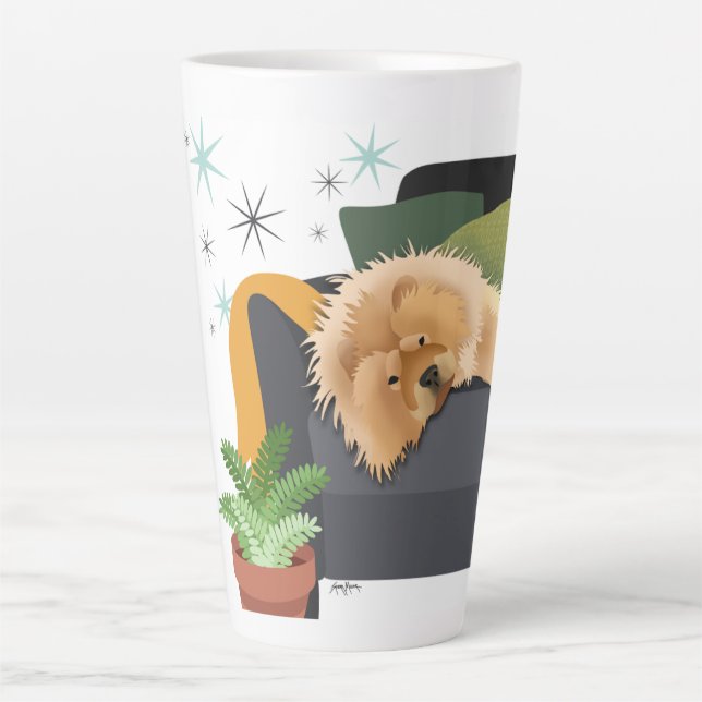 BEARLY AWAKE - CHOW  latte mug (Front)