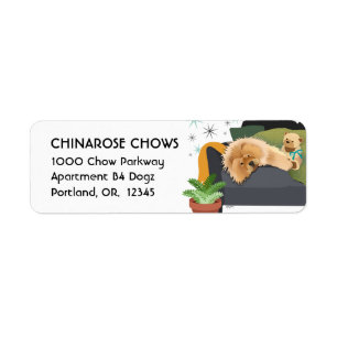 BEARLY AWAKE CHOW - Return Address Labels Customiz