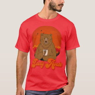 Bearly Awake - Funny Bear Coffee Drinker Premium 3 T-Shirt
