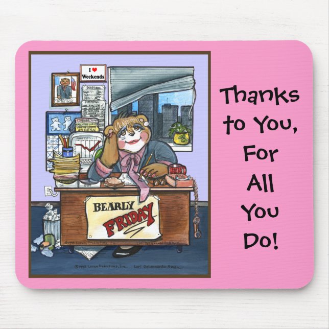 Bearly Friday Mouse Pad (Front)