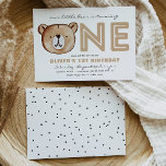 Bearly One Invitation | Bear Birthday Invitation<br><div class="desc">Bear 1st Birthday Invitation
Ready to be personalised by you!</div>