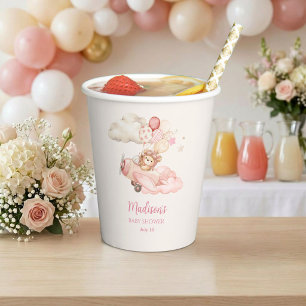 Bearly Wait Aviator Girl Baby Shower Paper Cups