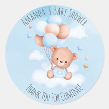 Bearly Wait Baby Shower Classic Round Sticker
