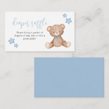 Bearly Wait Baby Shower Diaper Raffle Card