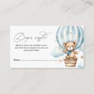 Bearly wait baby shower diaper raffle enclosure card