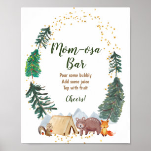 Bearly Wait Baby Shower Girl Momosa Bar Sign
