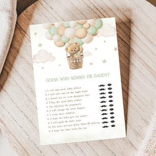 Bearly Wait Baby Shower Guess Mommy or Daddy Game