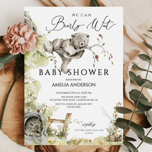 Bearly Wait Baby Shower Invitation