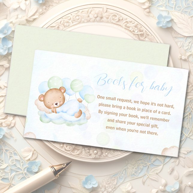 Bearly Wait Baby Shower Oh Boy Books For Baby Card (Bearly Wait Baby Shower Oh Boy Books For Baby Card)
