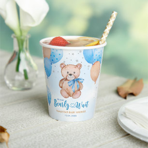 Bearly Wait baby shower Paper Cups