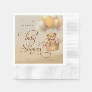 Bearly wait baby shower Paper Napkin