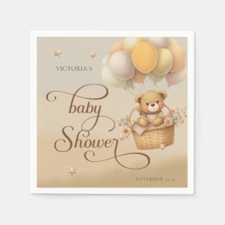 Bearly wait baby shower Paper Napkin