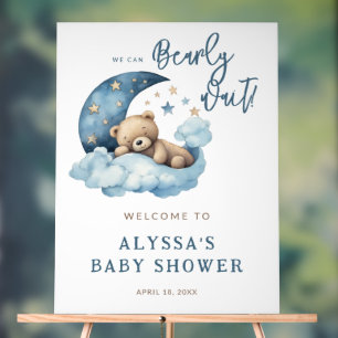 Bearly Wait Baby Shower Welcome Acrylic Sign