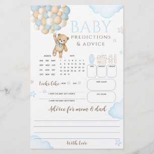 Bearly Wait Balloon Bear Baby Boy Shower Game