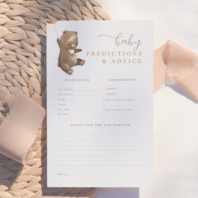 Bearly Wait Bear Baby Predictions & Advice Game (Creator Uploaded)