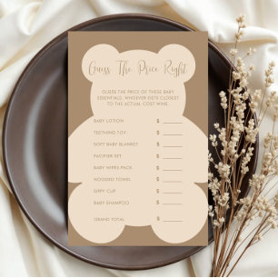 Bearly Wait Beige Guess The Price Game