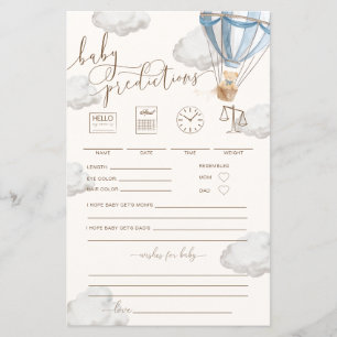 Bearly Wait Blue Baby Predictions Game