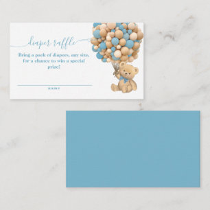 Bearly Wait Boho Balloon Neutral Baby Shower Diape Enclosure Card