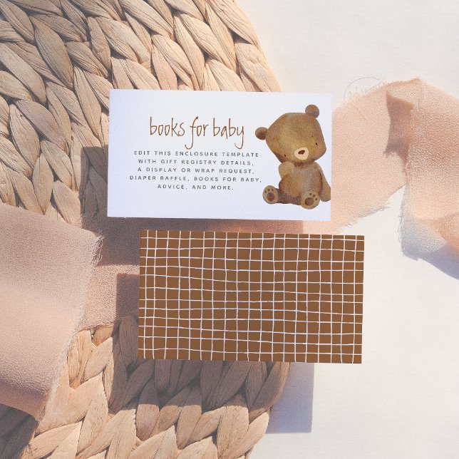 Bearly Wait Boho Gender Neutral Baby Shower Enclosure Card (Creator Uploaded)