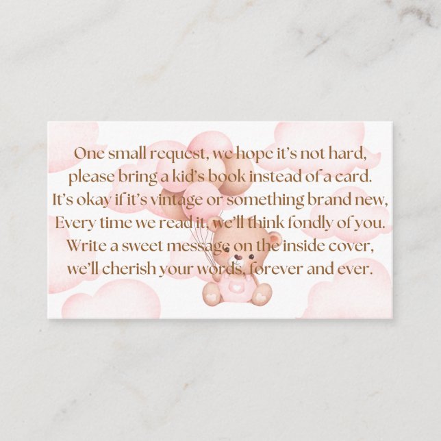 Bearly Wait Book Request Enclosure Card (Front)