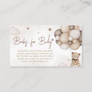 Bearly Wait Brown Balloon Books for Baby Enclosure Card