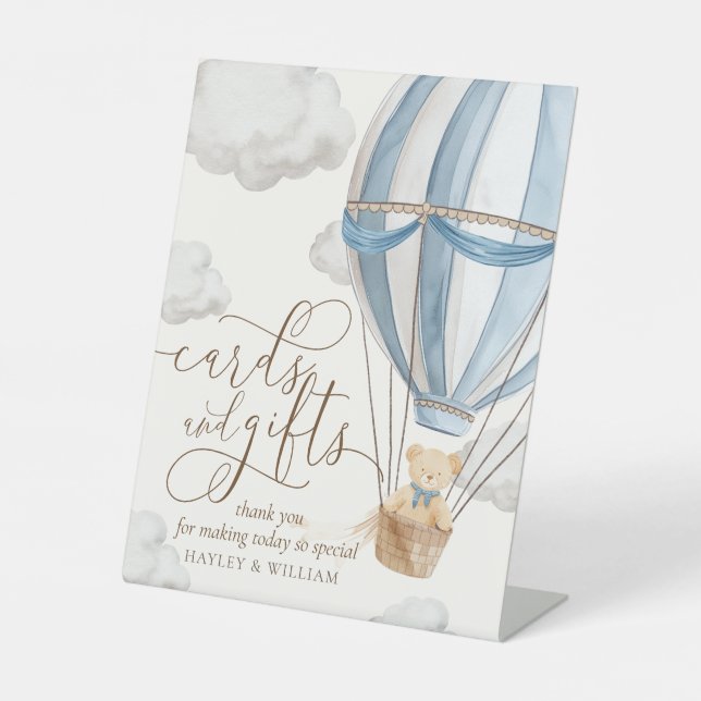 Bearly Wait Cards and Gifts Baby Shower Pedestal Sign (Front)