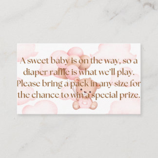Bearly Wait Diaper Raffle Enclosure Card