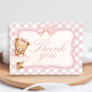 Bearly Wait Elegant Bear Baby Shower Thank You Card