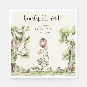 Bearly Wait Gender Neutral Baby Shower Woodland Napkin